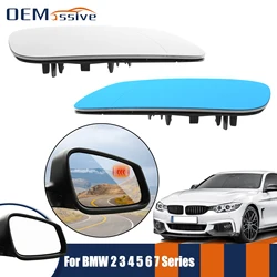 For BMW F01 F02 F04 F07 F10 F11 I3 F20 F30 F46 2010 - 2016 Left Right Side Wing Mirror Glass Heated Blue White Convex Rear View