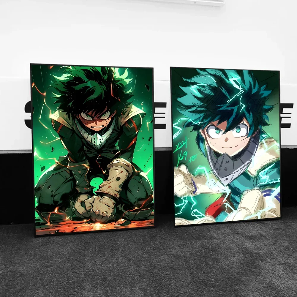 Midoriya Izuku Deku بطلي الأكاديمية الكلاسيكية المشارك ذاتية اللصق الفن ورق مقاوم للماء ملصق مقهى بار غرفة جدار ديكور