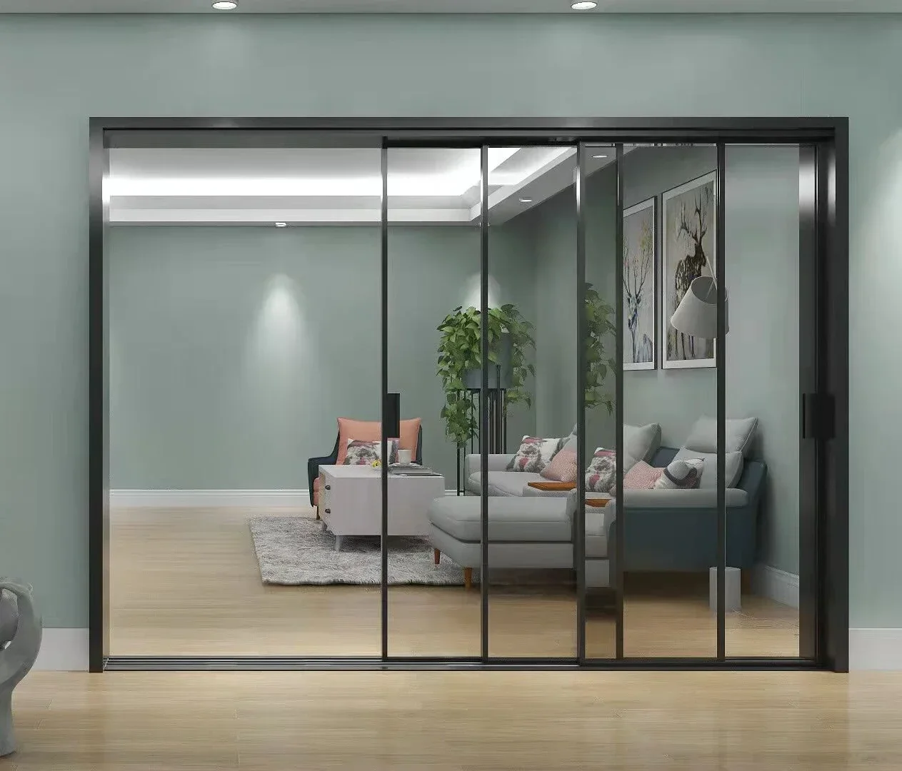 12mm Tempered Glass Wall Office Partition Glass Door Handle Partition Tempered Glass Partition For Kitchen