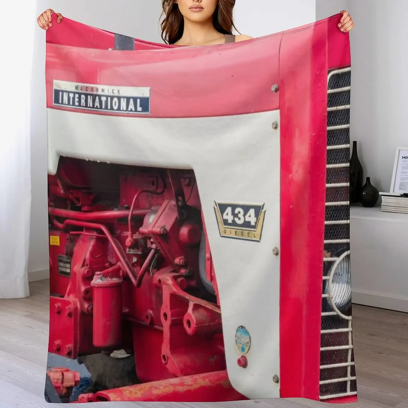 

Restored International 434 Tractor Throw Blanket Cozy Throw Blanket for Bed Sofa Chair