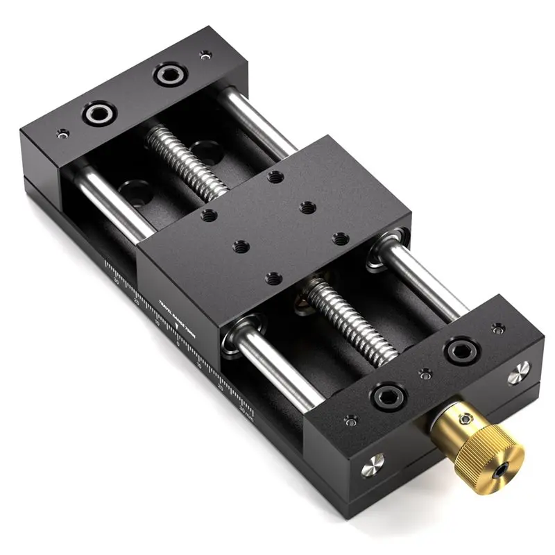 

Раздвижной стол из сплава ELEG Ручной линейный столик Раздвижной стол 75 мм с линейной направляющей, линейкой и основанием, ручной системой перевода