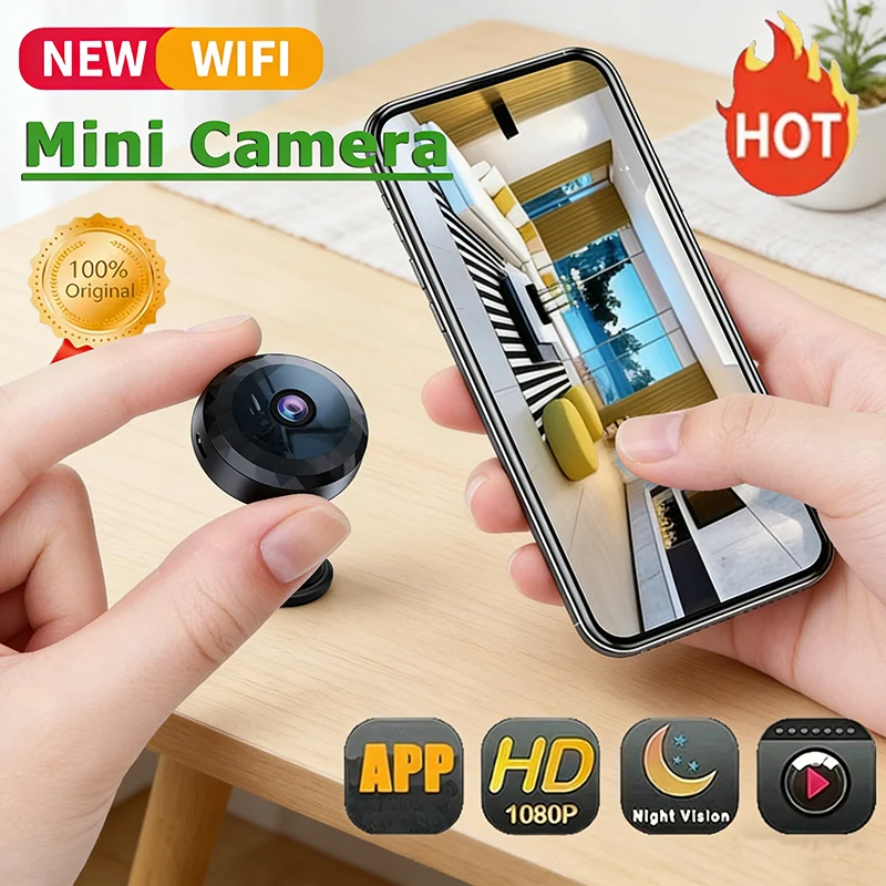 

1080P HD мини-камера Wi-Fi мониторинг видеонаблюдение безопасности перезаряжаемая видеокамера с обнаружением движения домашняя беспроводная камера