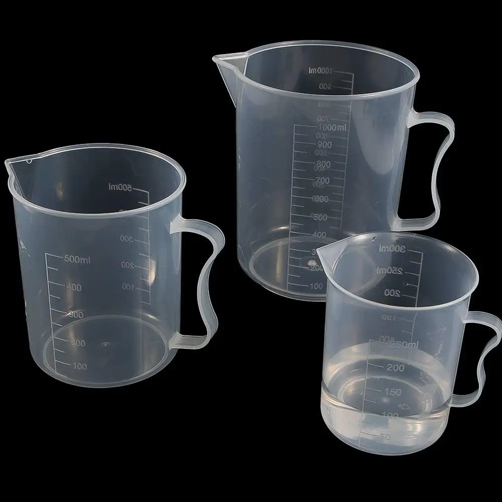 Laboratory Chemistry Transparent 250/500/1000/ml Durable Reusable With Handle Measuring Cylinder Measuring Jug Measuring Cup