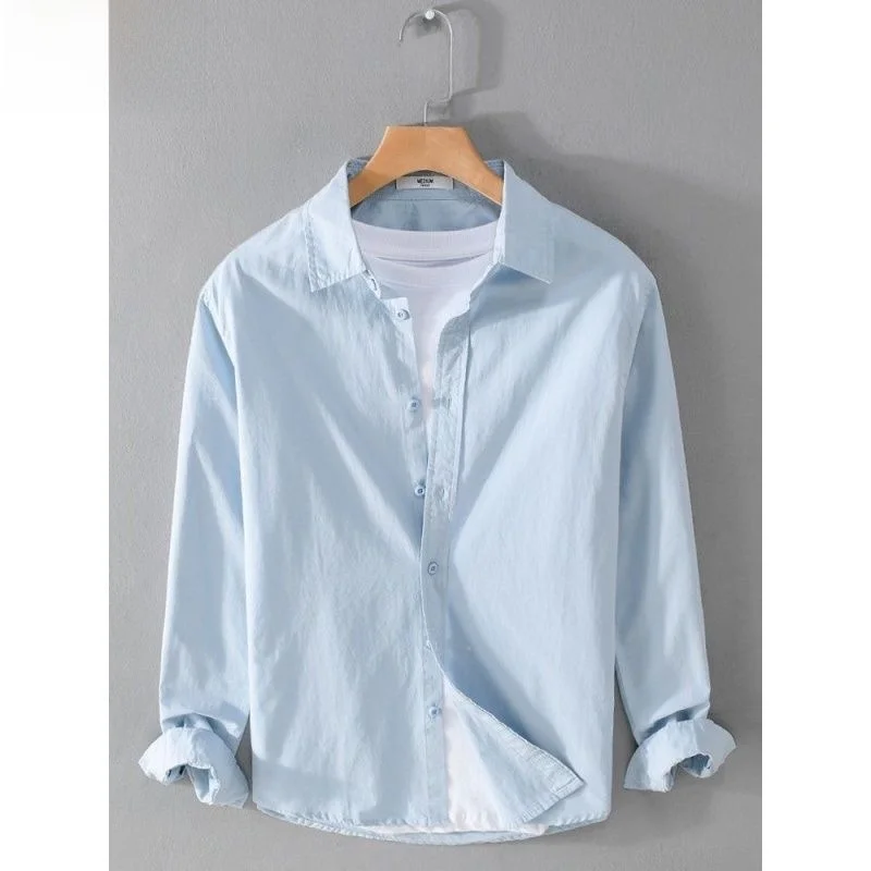 

Timeless Casual Long Sleeve Cotton Linen Men's Shirt Versatile Style Elegant Trendy Urban Fashion Spring Collection