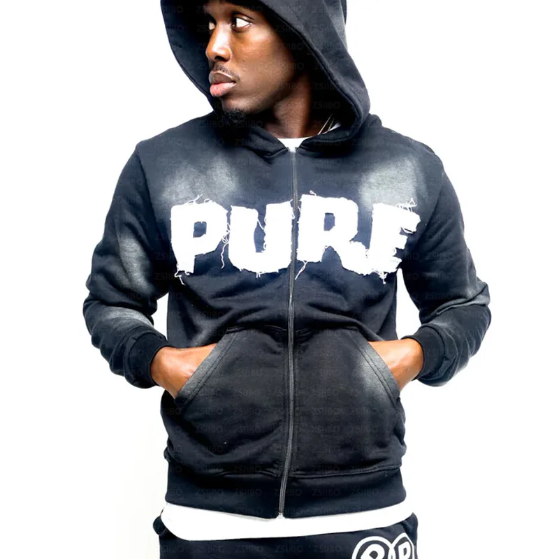 2026 nova primavera punk americano retro sportswear moda de rua hip-hop high street roupas personalizadas na moda carta gótica hoo