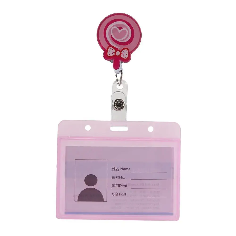 Tarjeta de visita de dibujos animados, tarjetero de aluminio para tarjetas de identificación, soporte para tarjetas de identificación, insignia retráctil, soporte para tarjetas de nombre, enfermera y Doctor