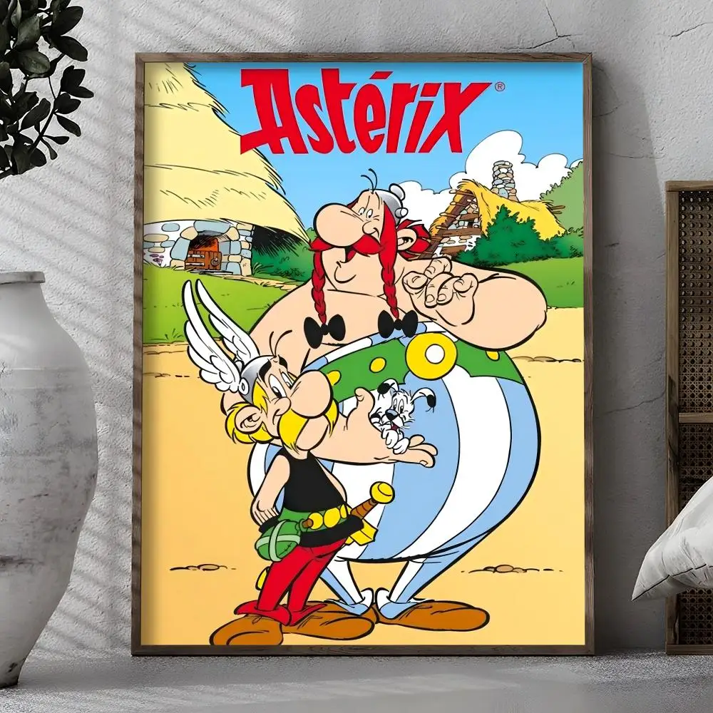 ملصق كلاسيكي على شكل رسوم متحركة A-Asterix ملصق مثالي ذاتي اللصق مصمم لمساحات تناول الطعام في المكاتب المنزلية