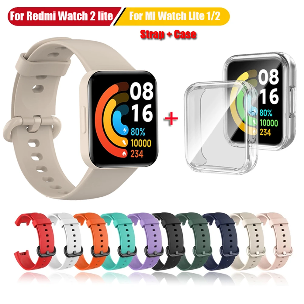 Horlogeband voor Xiaomi Mi Watch Lite Vervanging siliconen band voor Redmi Watch 2 Lite bandarmband