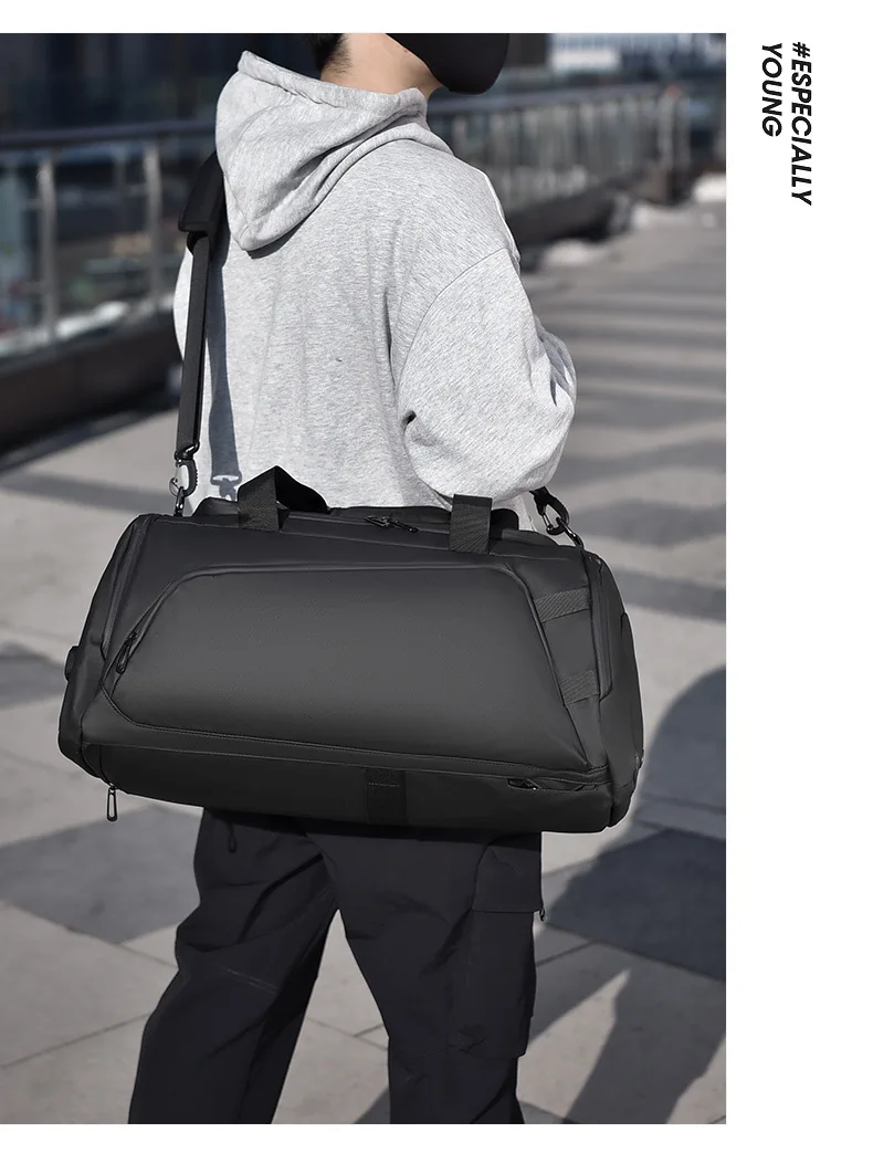 Fitness bag for men with dry and wet separation shoulder bag training and sports, large capacity luggage, backpack, travel bag