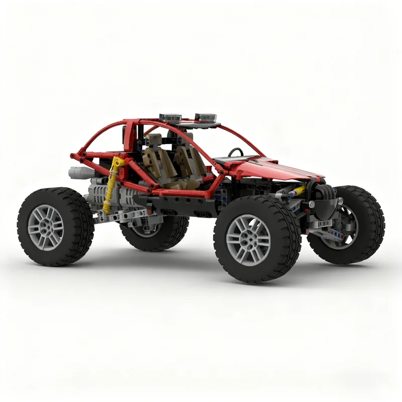 

NEW 887PCS MOC Technology Red Dune Buggy Model DIY Creative Assembly Building Blocks Display Birthday Gift Decoration Home Set