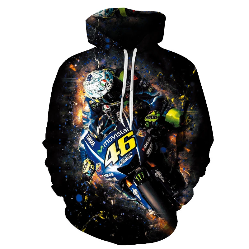 2023 New Fashion Men 3D Hoodie Women Hooded Sweatshirt Printed Motorcycle Outdoor Casual Sportswear Oversized Hoodies Coat Tops