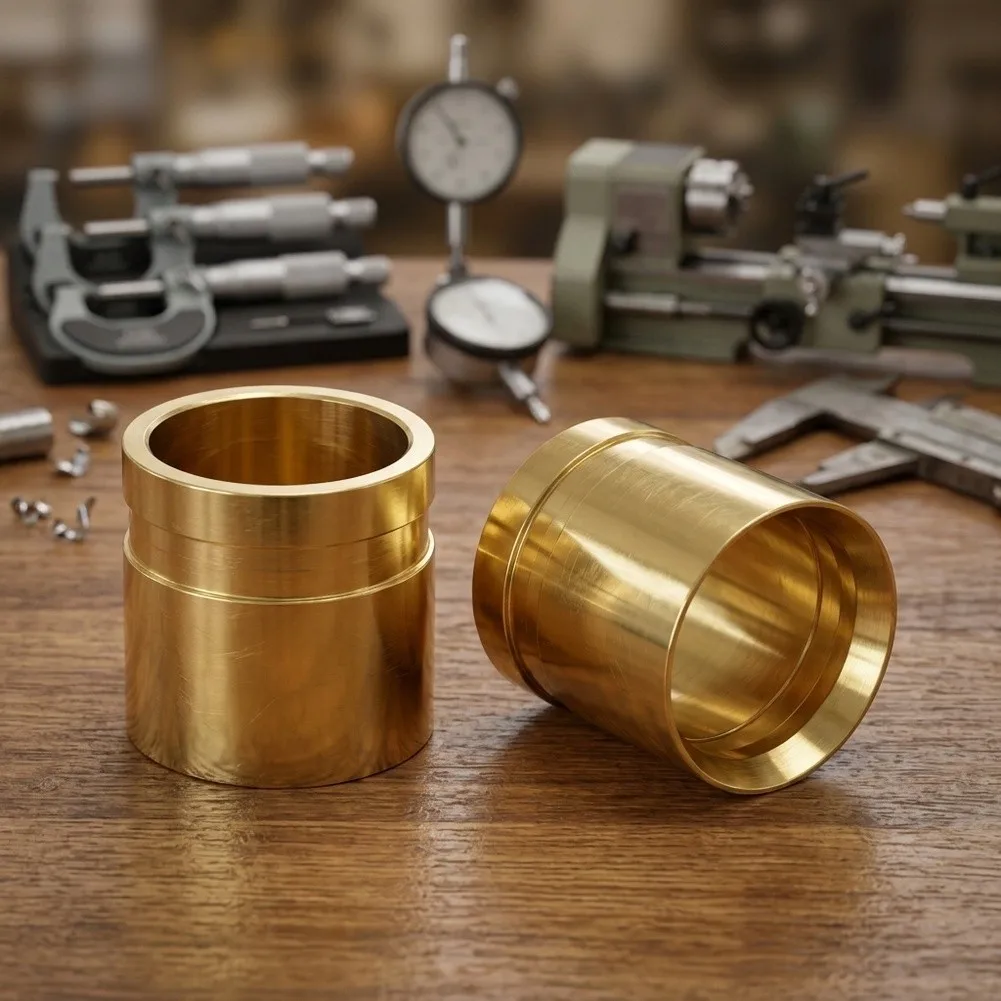 5-Pack CW617N Brass Axial Sliding Sleeves for 20mm OD 2.8mm Wall For PEXPE Pipes for Long Term Humid Environments