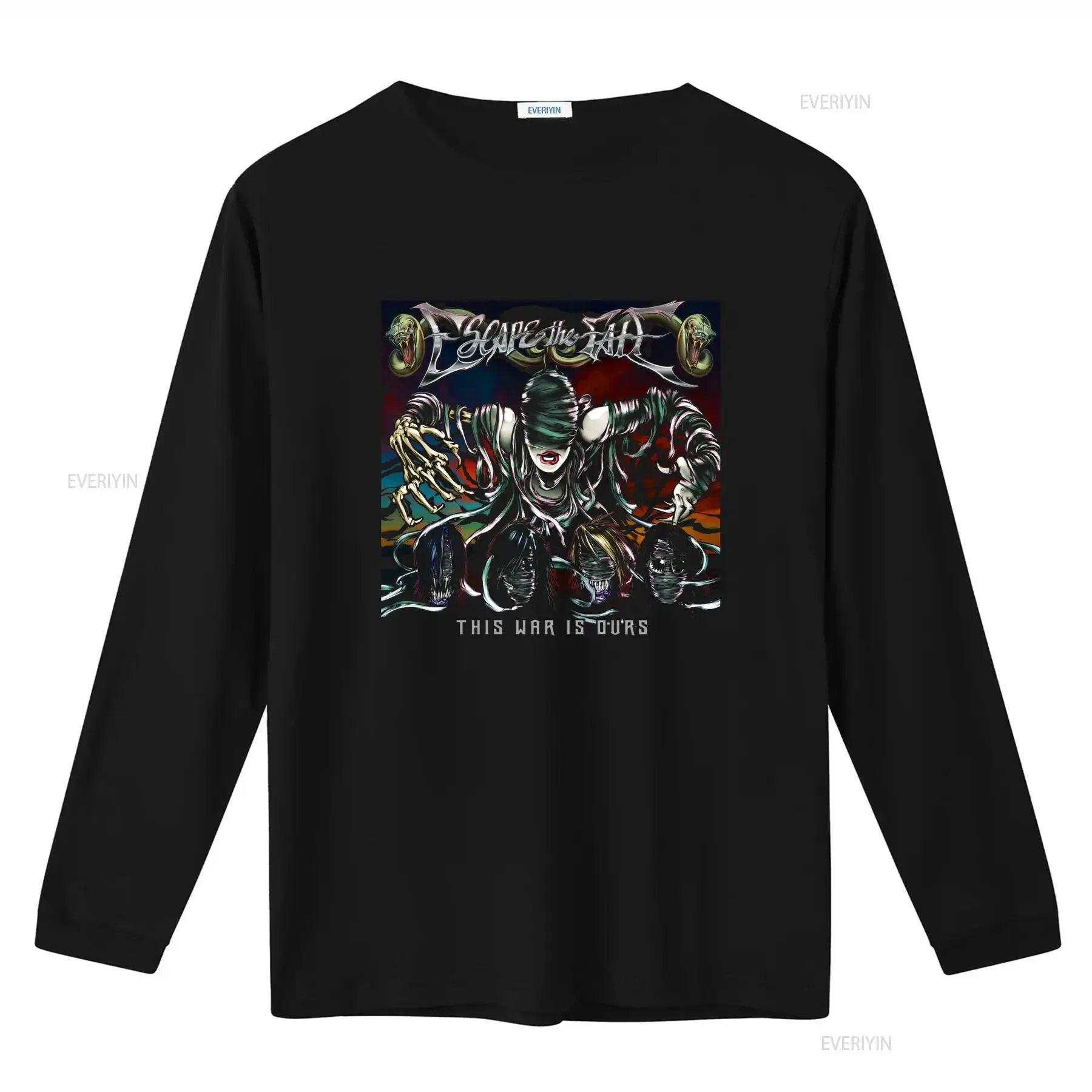 Escape The Fate Horror Theme Full Size 100 Cotton T Shirt For Fan vintage Washed Versatile Soft Unisex streetwear graphic