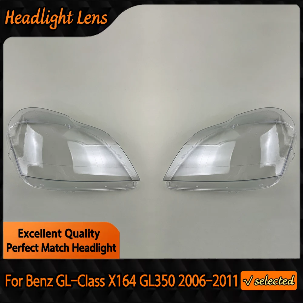 

For Benz GL-Class X164 GL350 GL450 2006-2011 Car Headlight Cover Transparent Lampshade Lamp Case Head Light Glass Lens Shell