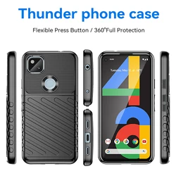 For Google Pixel 4A Soft Silicone Case Anti-Scratch Thunder Back Cover for pixel4a 4g Shockproof Matte Phone Cases