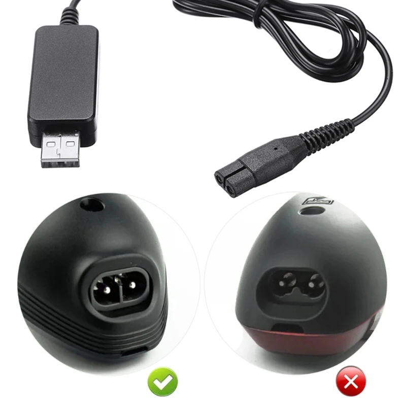 4.3V USB Power Adapter Charging Cable Cord for One Blade Shaver For YQ318 A00390 QP2520/72