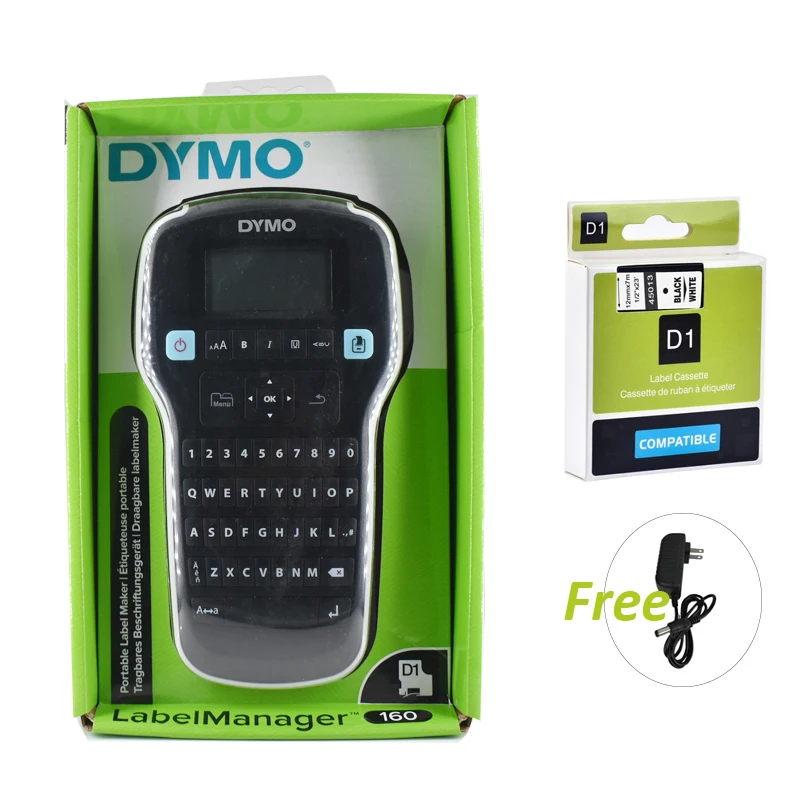 DYMO LM 160 Protable label maker print 6mm/9mm/12mm Cable stickers label printer For D1 label tapes 45022 45013 45010