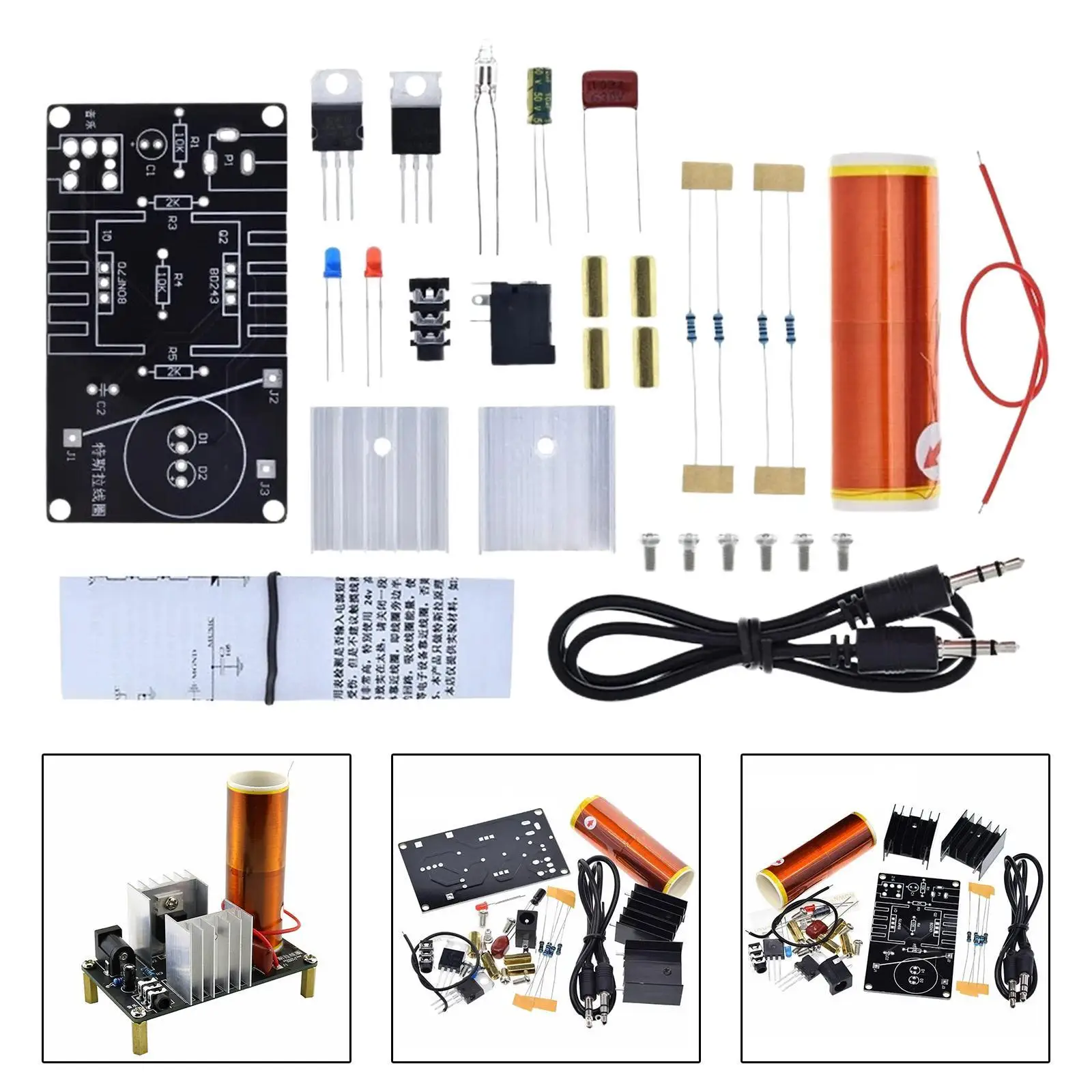 Mini Tesla Coil Multipurpose Music Tesla Coil for Home Classroom Children