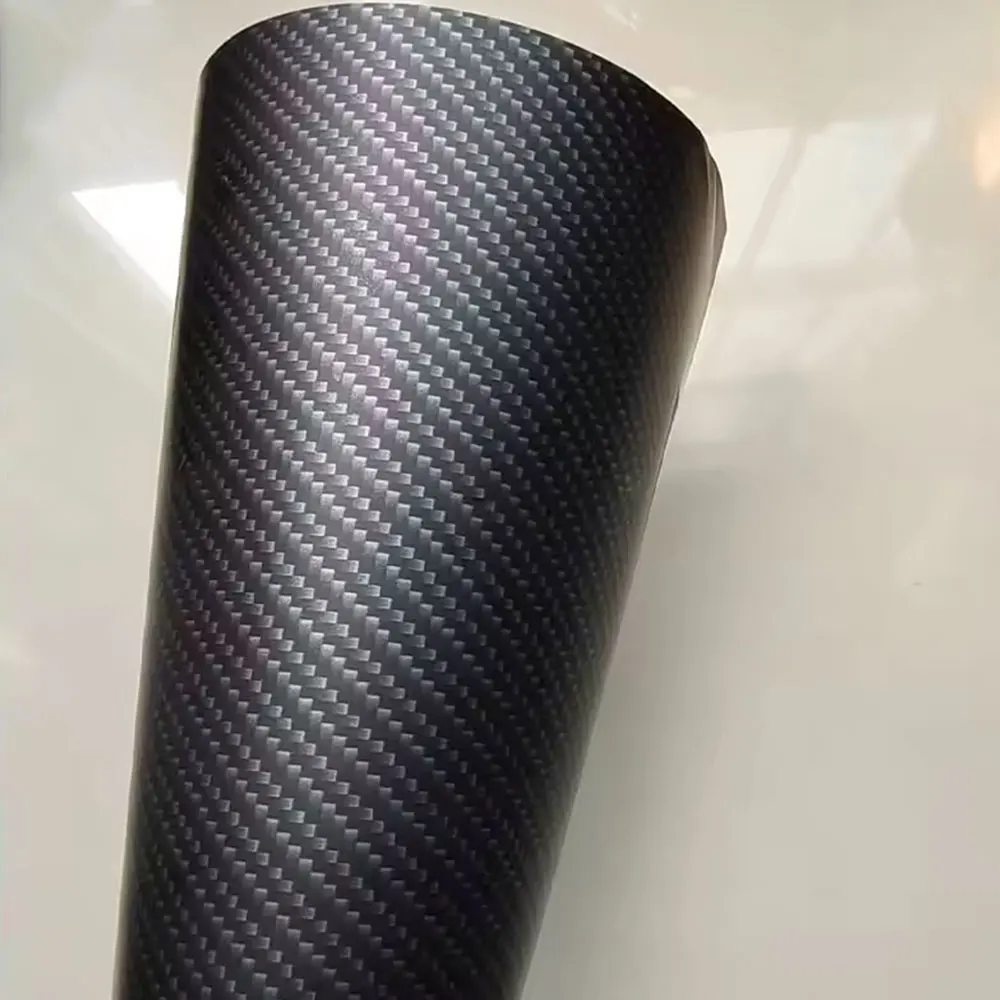 Car Matte 8D/9D Carbon Fiber Vinyl Film PET DIY Car Styling Wrap Interior Decoration Film With Air Release Initial Low Tack Glue