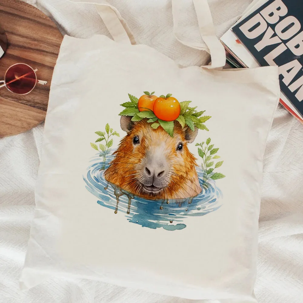 

Сумка для покупок Capybara Kapibara, эко многоразовая хлопковая сумка-тоут, холщовая сумка, тканевая джутовая сумка Reciclaje String grab