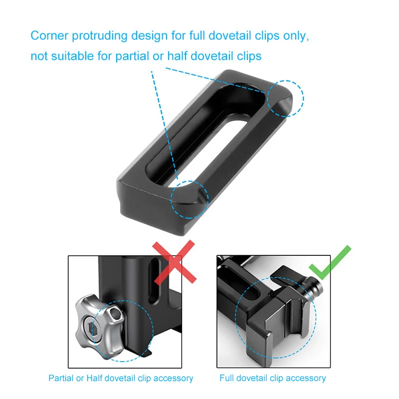 Szybkozłączowa szyna zabezpieczająca do szyny NATO 48mm 73mm dla Anti-Off górny uchwyt zacisk suwak Adapter ramka do kamery DSLR przedłużenie