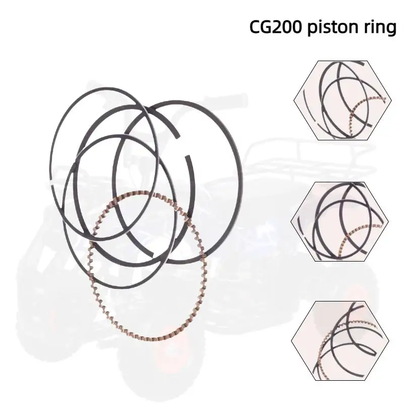 

Factory Wholesale 13011-KBB-000 Wholesale 63.5mm STD Motorcycle Standard Bore Piston Ring Set for CG200 ZS200
