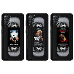 Phone Black Case For Xiaomi Redmi Note 13 Pro 11 12 12C 9T K40 12S 10 11S 9Pro 10C 9C Fundas Covers Horror Movie Video