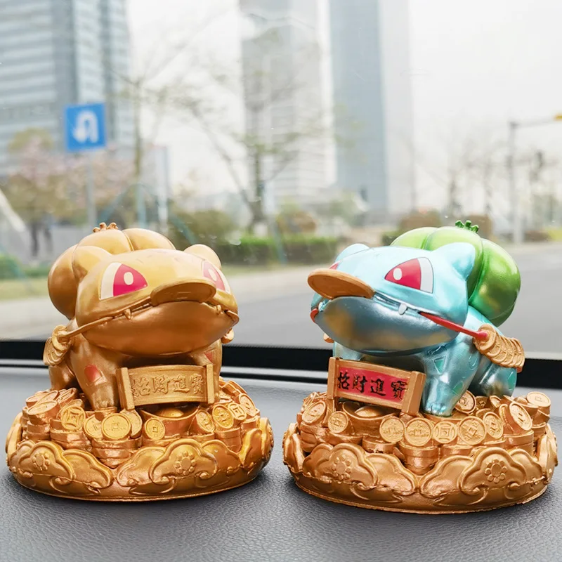 

anime Pokemon Golden Bulbasaur Figure model Decorations Desktop ornaments Toy dolls pvc Automobile ornaments Surroundings Gift
