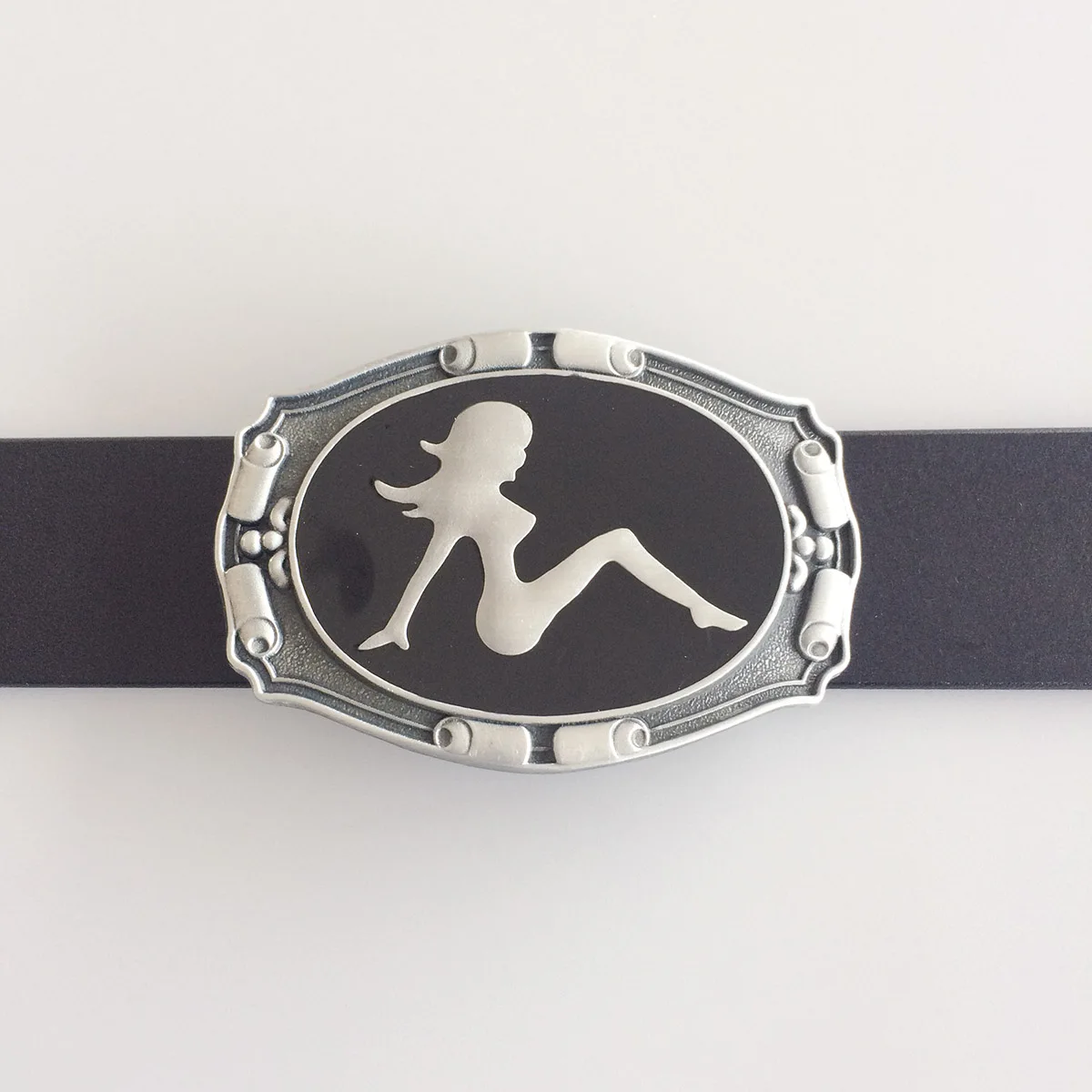 New Enamel Truck Mud Flap Girl Biker Rider Belt Buckle also Stock in US Gurtelschnalle Boucle de ceinture Free Shipping