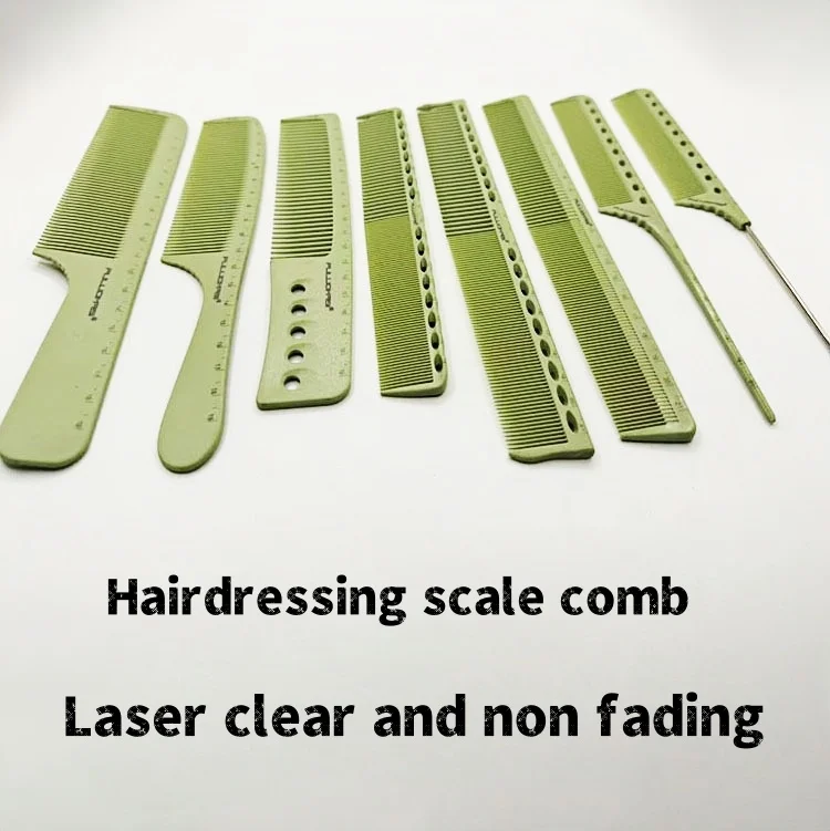 

Laser Scale Comb Barber Shop Women's Long Hair Men's Flat Cut Comb Pointed Tail Hair Brush Hairbrush Salon Styling Tools