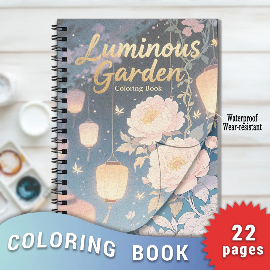 

Coloring Book for Adults - 8.3x 11.2 Inch 22 Page Coloring Book - Helps Reduce Stress and Ease Emotions