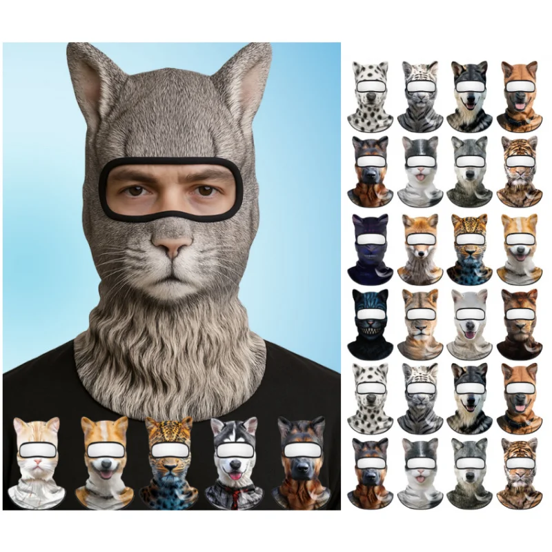 Animal Face Mask Head Cover Sun Protection Quick-Dry Motorcycle Head Cover Dustproof Sunshade Breathable Series UV Protection Ic