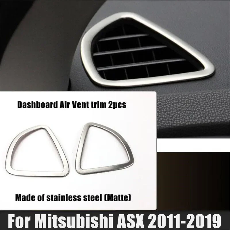 Car-styling Stainless Steel air vent decorative frame trim sticker case for Mitsubishi ASX 2011-2017,auto Accessories