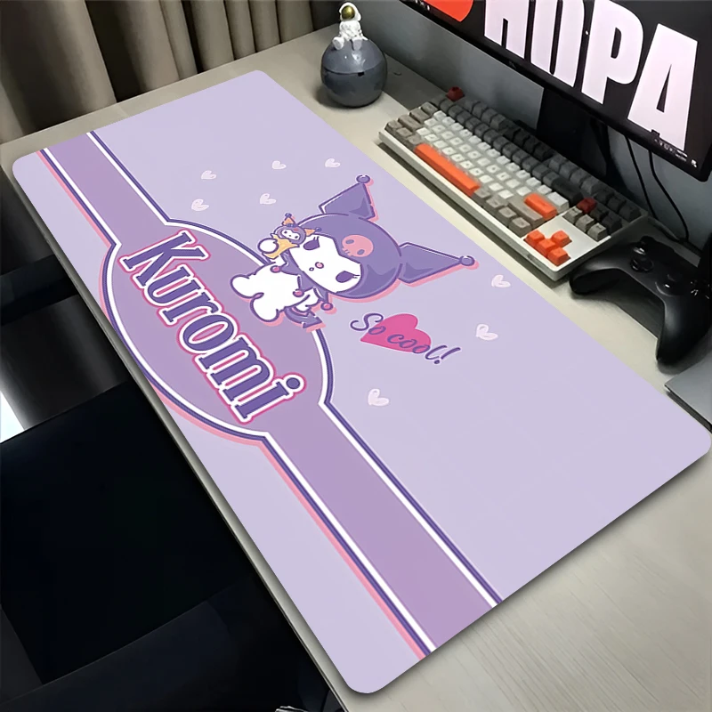 

Mouse Pad Laptop Non Slip Extended Desktop Mouse Mat PC Kawaii Anime Keyboard Pad Gaming K-kuromi HD Print Accessories Mousepad