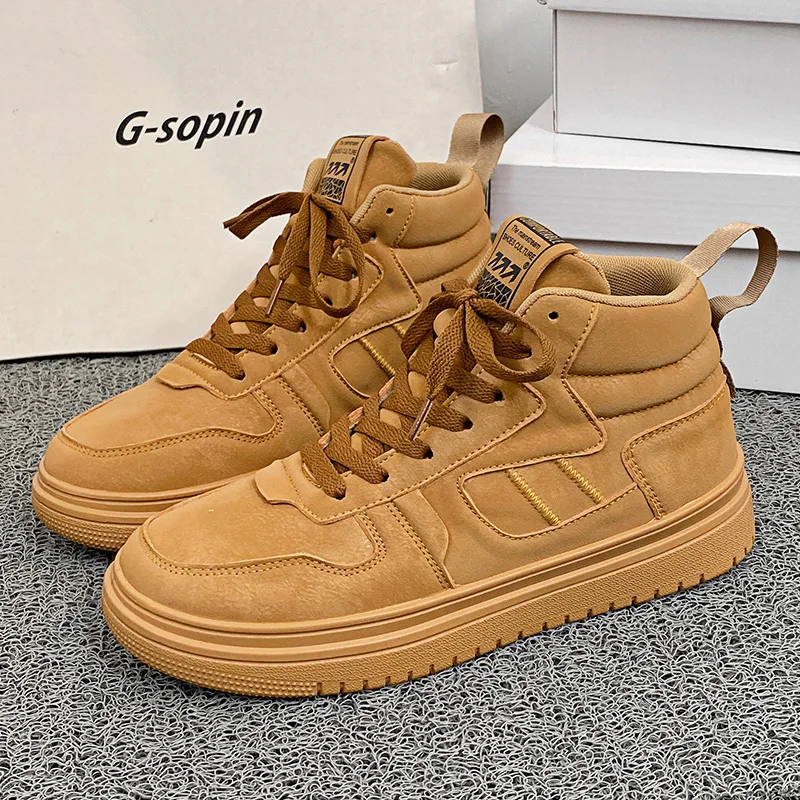 

Модные мужские ботильоны, Нескользящая мужская обувь, повседневная осень 2024, новые мужские кроссовки, удобная прогулочная обувь в винтажном стиле 7