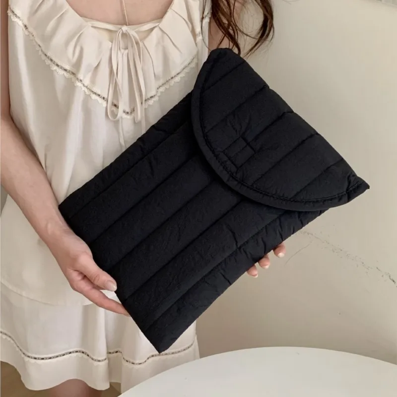 Ins الكورية مبطن رقيق كمبيوتر محمول حقيبة حمل 13.3 14.1 15.6 16 بوصة ماك بوك برو 13 14 حافظة المرأة للصدمات حقيبة دفتر #3