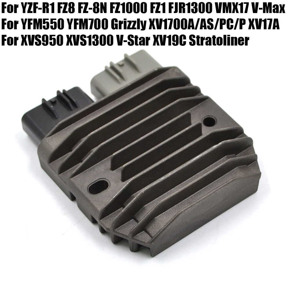 

Regulator Rectifier For Yamaha YZF R1 FZ8 FZ-8N FZ1000 FZ1 FJR1300 VMX17 V-Max YXR7F Rhino 700 YFM550 YFM700 Grizzly 550 700