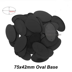 Oval Bases 75X42mm Oval Base Plastic Bases For Miniature  Table Games Tabletop Game Base