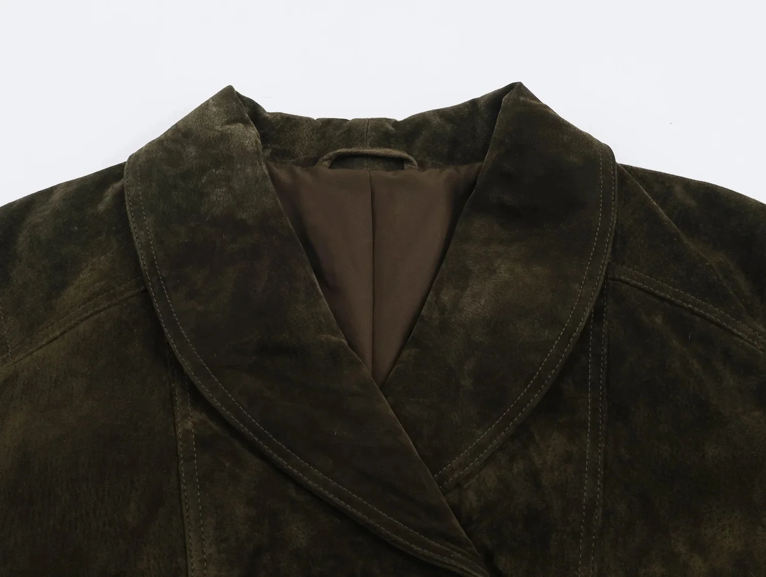 KONDALA Damen Vintage Chic Jacke aus Kunstwildleder mit Seilknöpfen und Revers, Neu 2026 Herbst-Winter Trendiger High-Street-Pendlermantel – Detail 9
