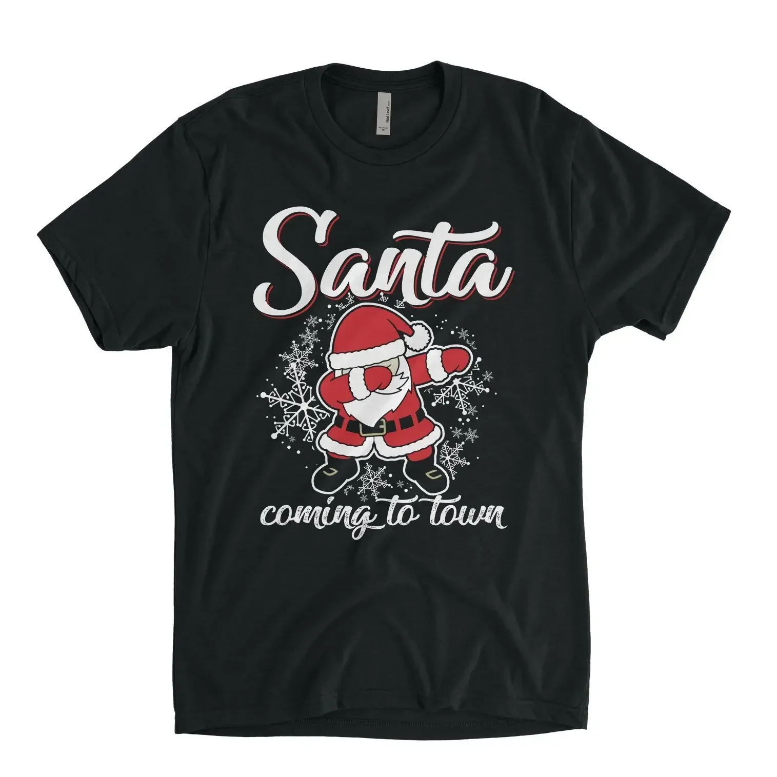

Coming to town Funny santa Claus Christmas Dabbing T-Shirt 100% Cotton O-Neck Summer Short Sleeve Casual Mens T-shirt Size S-3XL