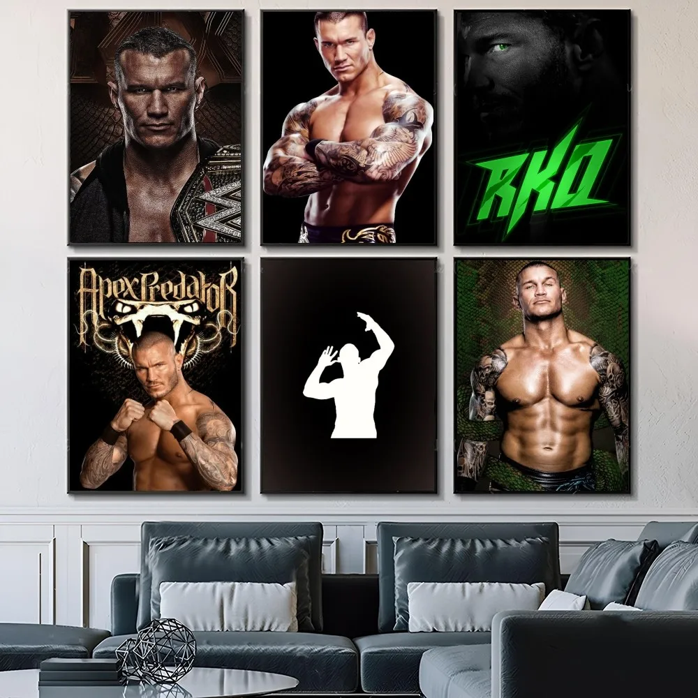 R-Randy O-Orton Self-adhesive Art Waterproof Paper Sticker Coffee House Bar Room Wall Decor