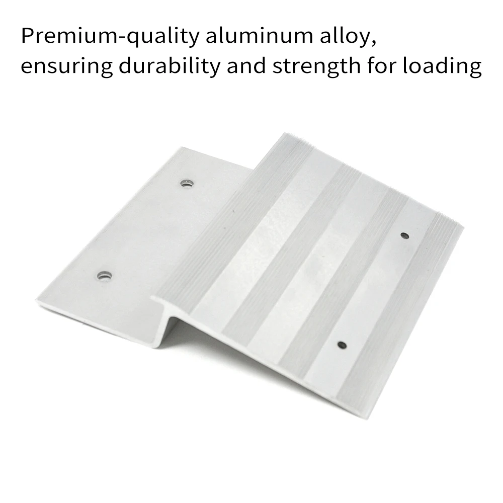 

Truck Loading Ramp Kits Ladder Slope Fittings 8inch Aluminum Alloy Ramps Bracket and Rubber Feet Kit for Lawn Mower Car Trucks