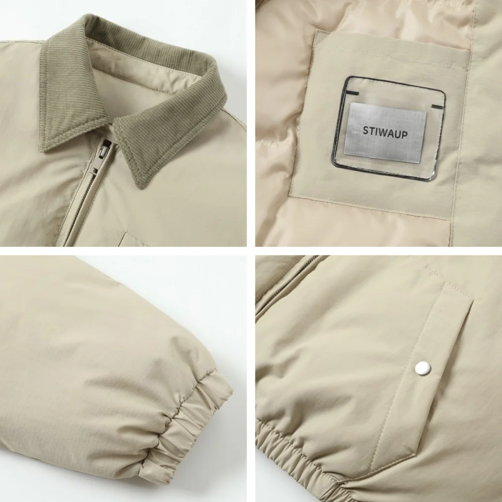 Femmes hiver doudoune rembourrée revers noir mode manteau hiver femmes gris femmes Simple solide gris hiver veste surdimensionnée