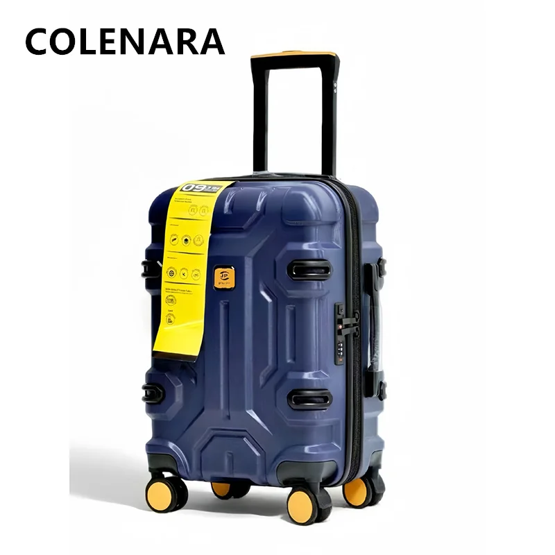 COLENARA Cabin Suitcase ABS + PC Boarding Box Large-capacity Trolley Case Three-piece Wheeled Travel Bag Rolling Luggage