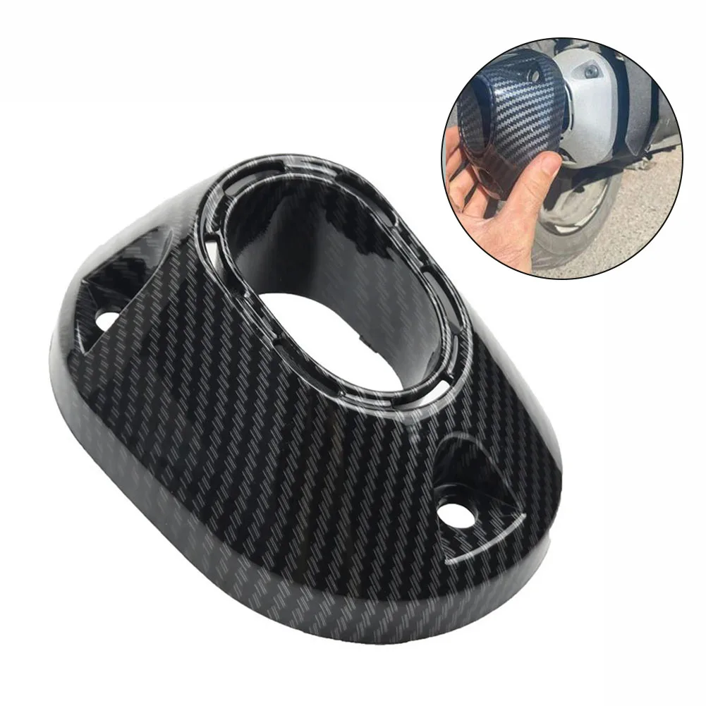 ABS Carbon Fiber Auspuff Spitze Abdeckung Auspuff Schwanz Abdeckung Zubehör Für Honda Für PCX 160 Motorrad Zubehör