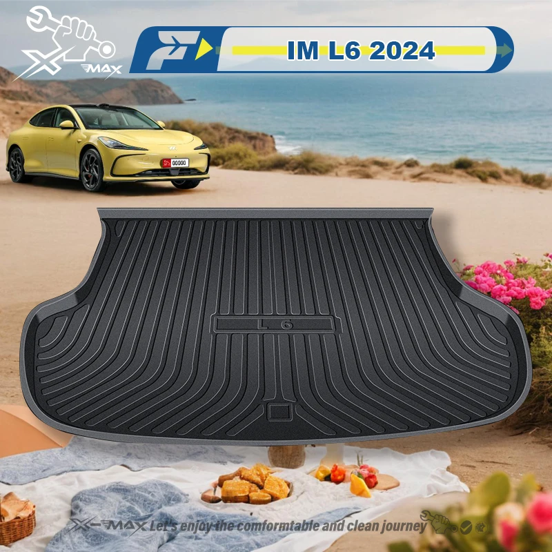 

For IM L6 2024 TPE Custom Fit Car Trunk Mat All Season Black Cargo Mat 3D Shaped Laser Measured Trunk Liners