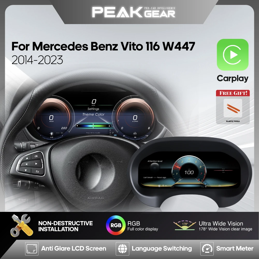 

For Mercedes Benz Vito 116 W447 2014-2023 12.3'' Original Digital LCD Dashboard Cluster instrument Cockpit speedometer upgrade