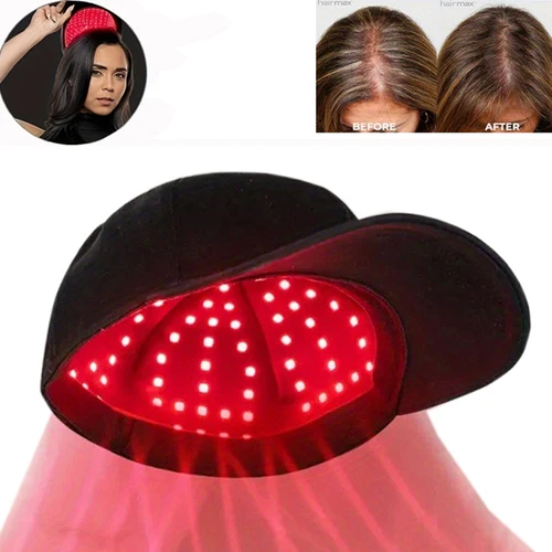 Imagen 2 del producto Terapia de cabello infrarroja con luz roja de 660nm y 850nm, gorro para el crecimiento del cabello, antipérdida de cabello, relajación, cuidado del cuero cabelludo, sombrero antipelo 2025