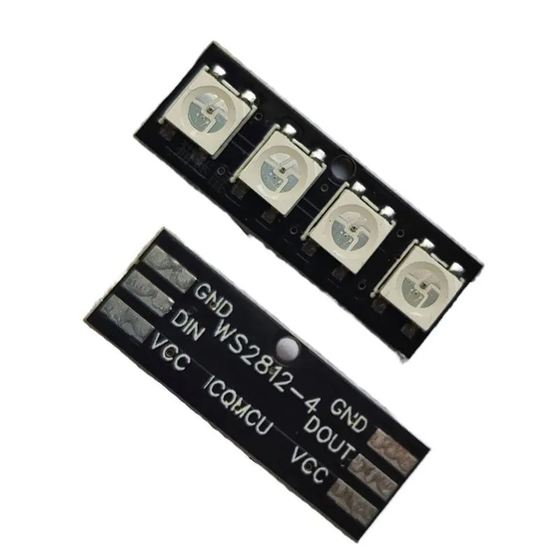 1/2~200/300Pcs 4 Bit WS2812 Light Bead Module Strip Light Bar Full-Color Drive Slide Lamp Development Board Module SCM