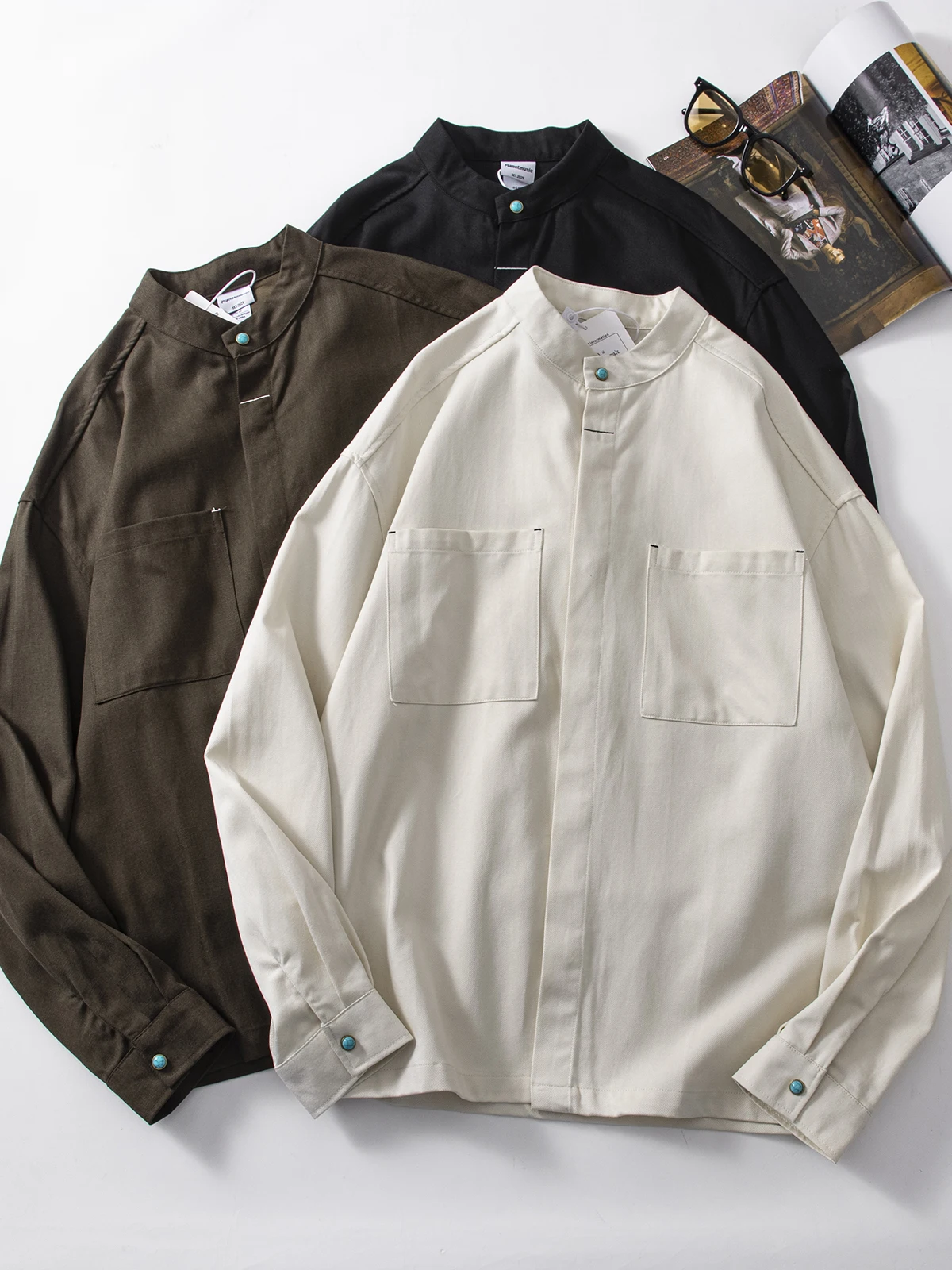 

Retro Sle Long Sve Ry Cotton Blend irt Loose Fit Comfortable Feeling ex Loose irt Vintage Sle Cotton irt